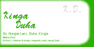 kinga duha business card